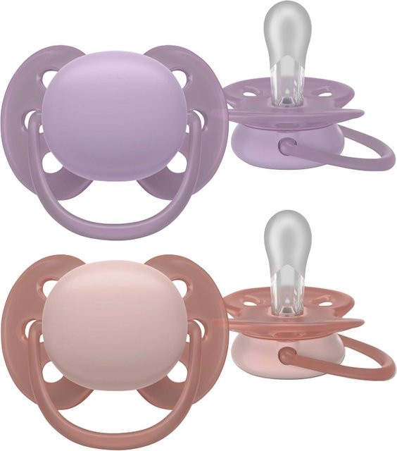 Philips Avent 2er-Pack Schnuller ultra soft, Pink, 6-18 Monate, BPA-frei und sterilisierbar - Bild 1