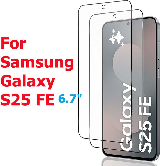 Samsung Galaxy S25 FE Displayschutzfolie aus gehärtetem Glas, 6,7 Zoll, transparent - Bild 1