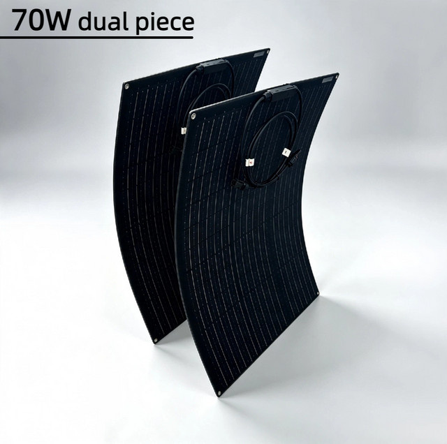 JINGYANG PV Flexibles Monokristallines ETFE Solarpanel Set, 2 Stück, 70W für die netzunabhängige Stromversorgung - Bild 1