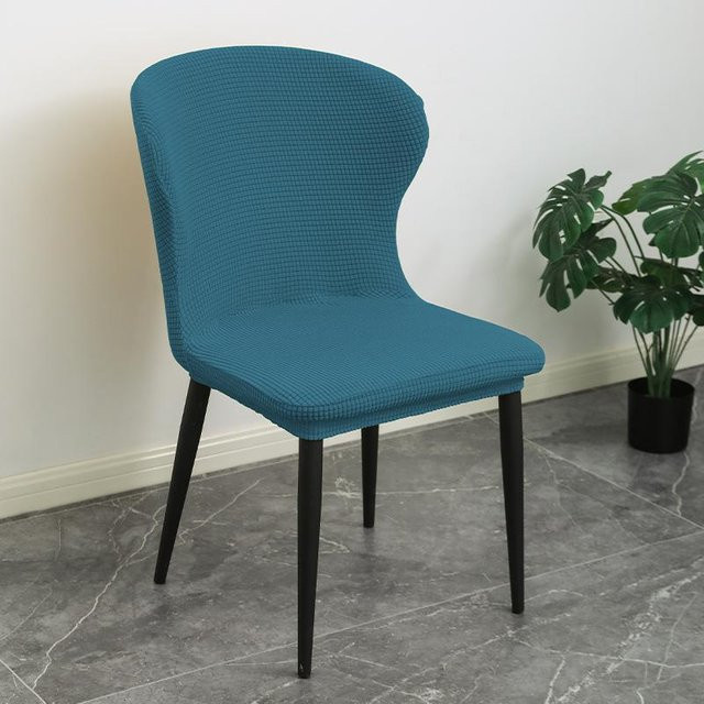 Yiran Furniture Stuhlbezug aus verdicktem Samt für Esszimmerstühle mit gebogener Rückenlehne, schmutzabweisend und rutschfest, Durchmesser: 40 cm - Bild 1