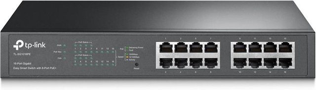TP-Link TL-SG1016PE Gigabit PoE Netzwerk-Switch in Schwarz - Bild 1