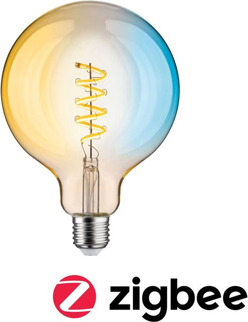 Paulmann Home LED-Leuchtmittel E27 Globeform Vintage Gold mit ZigBee Fernsteuerung und CCT Tunable White 7,5 W - Bild 1