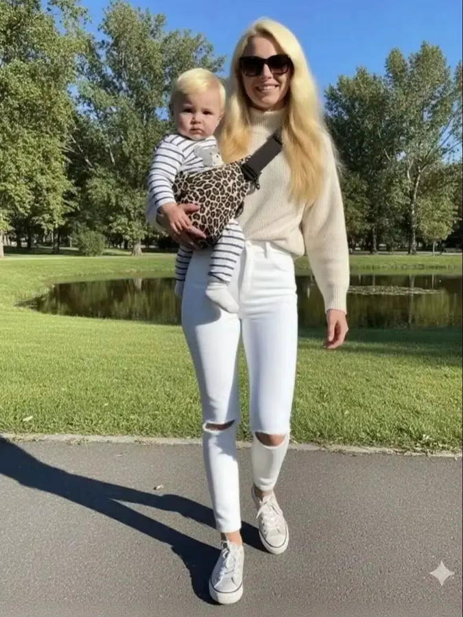Dajinbear Babytragetuch als Kleinkindtrage in Grün und Multicolour für 4,5 bis 13,6 kg - Bild 4