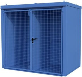 Bauer Südlohn Gasflaschen-Container GFC-B/W M3 in Lichtblau, lackiert - Bild 1