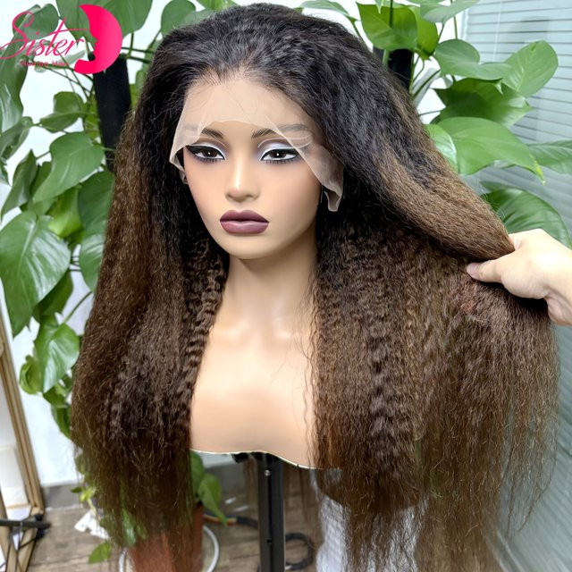 SISTER HAIR Yaki Haarperücke, gerade, Brasilianisches Remy Haar, Damen - Bild 1