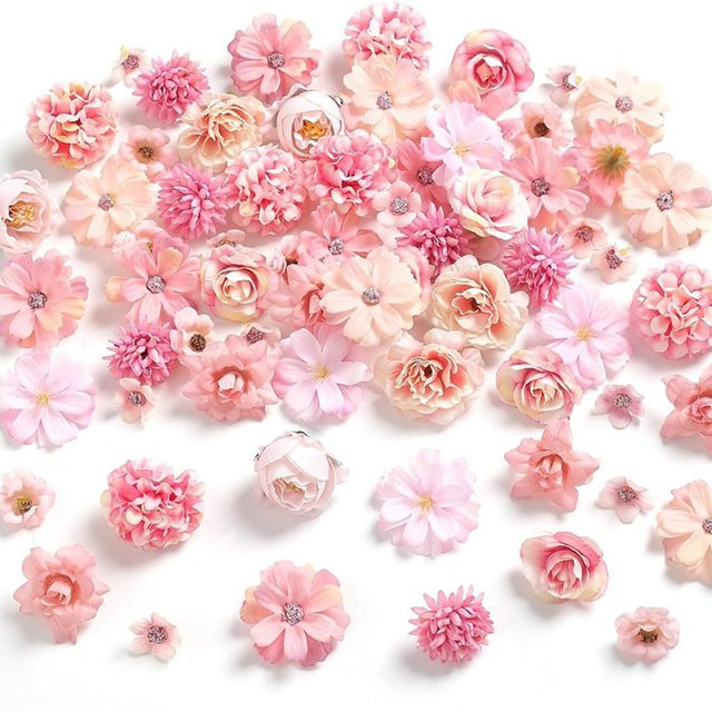 20 Stück künstliche Seidenrosen von MENGHAO in Rot und Pink für Hochzeitsdekoration und DIY-Handwerk - Bild 1