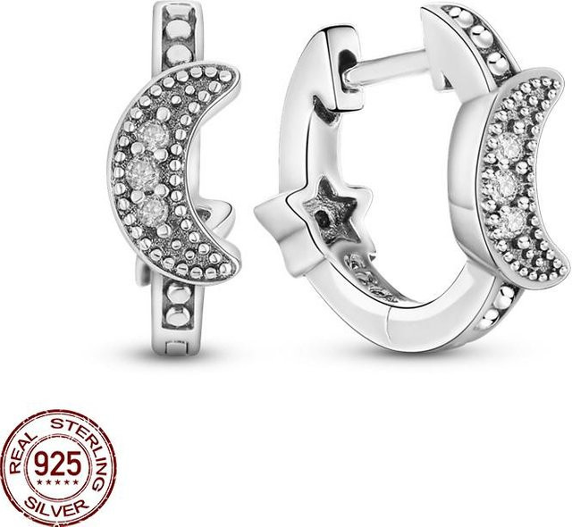 Creolen 925 Silber, Zirkon, Damen - Bild 1