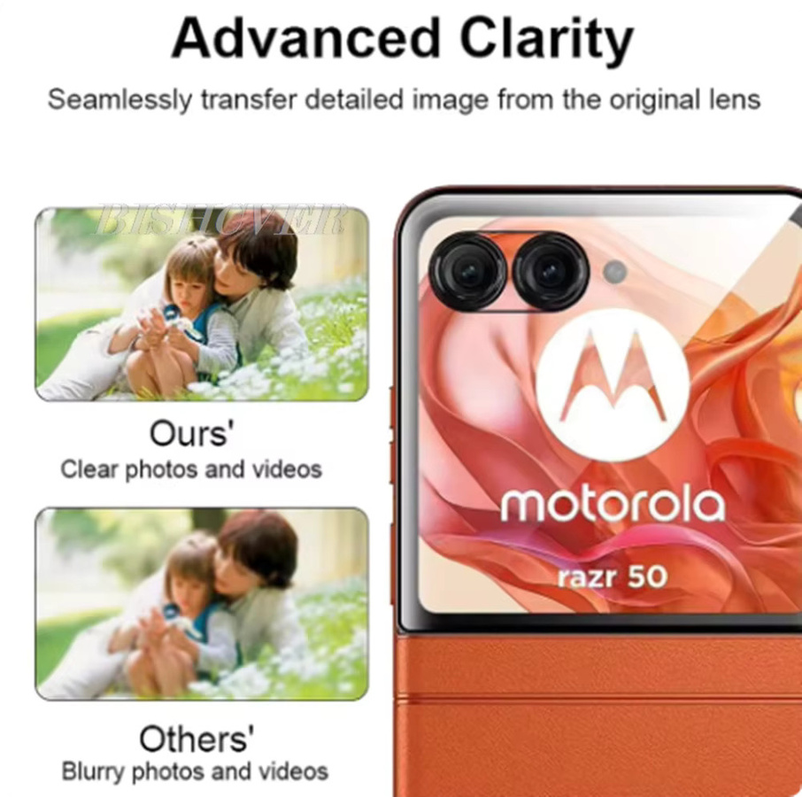 3er-Set 9D gehärtetes Glas Schutzfolie für Motorola Razr 60 Ultra, Razr 60 Pro, Razr 50 und Razr Plus, transparent - Bild 4