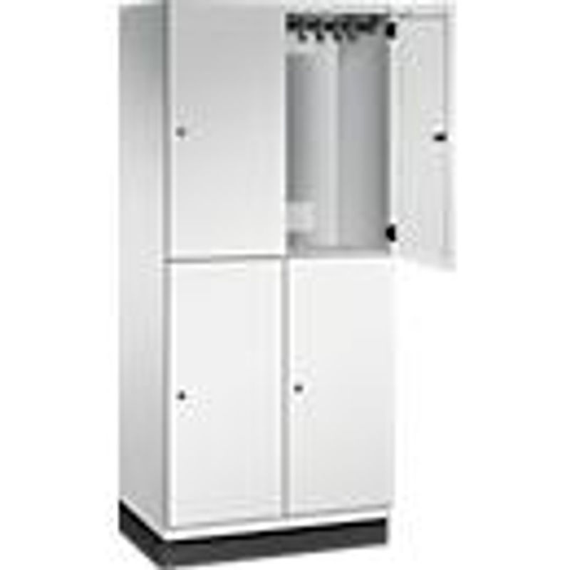 C+P Doppelstockspind Cambio auf Sockel mit 4 Fächern, Lichtgrau, H: 195 cm, B: 80 cm, T: 52,5 cm - Bild 2