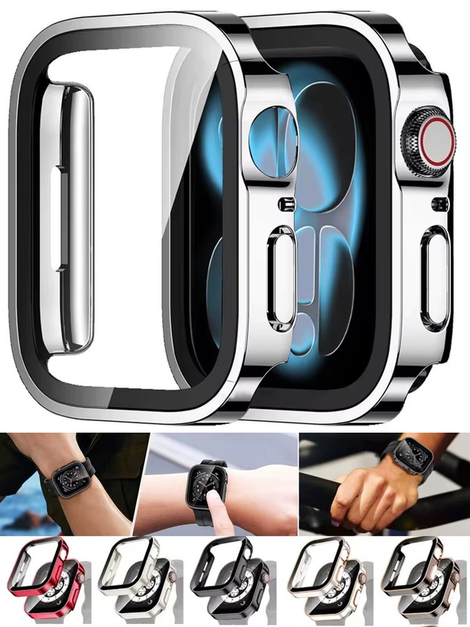 Apple Displayschutzfolie Glas, Apple Watch 10–11, gerade Kante - Bild 6
