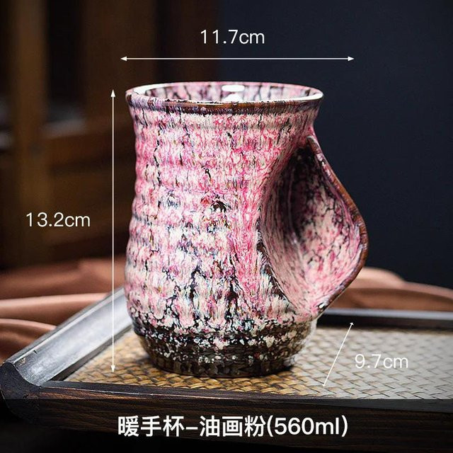 Kreative Keramik Kaffeetasse und Teetasse von Yiran Furniture in Pink, 500 ml - Bild 1