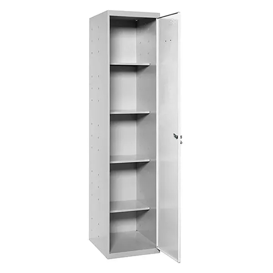 PROREGAL Putzmittelschrank AMEGO Metallschrank für den Haushalt in Weiß-Grau, H x B x T: 180 x 40 x 40 cm - Bild 2