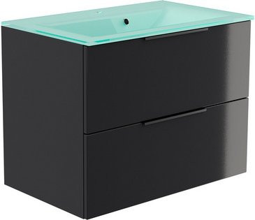 FACKELMANN Waschplatz-Set LUNA in Anthrazit Grau mit Breite: 80 cm - Bild 1
