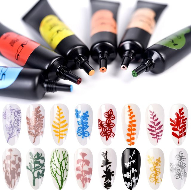 KADS Stamping Gel Polish Nagellack, 8 ml, Schwarz Weiß - Bild 1