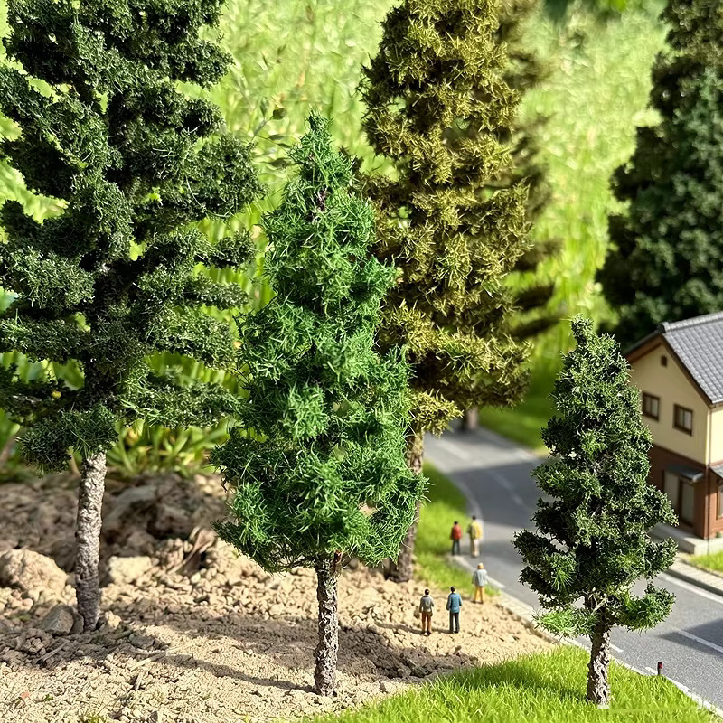 FunTrying Miniatur-Fichtenbaum-Modell, Grüner Baum, Bastelmaterialien - Bild 3