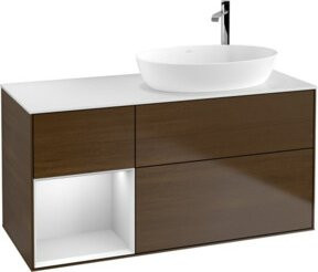 V&B Waschtischunterschrank Finion mit Wandbeleuchtung in Weiß, Breite: 120 cm, Tiefe: 50,1 cm, Höhe: 50,1 cm - Bild 1