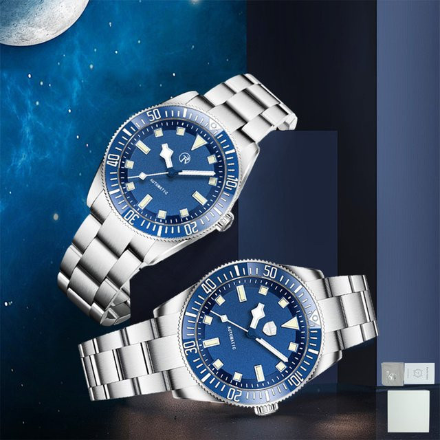 Rollstimi Armbanduhr Automatik, Edelstahl, Blau, Saphirglas, Herren - Bild 1