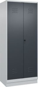 C+P Wäsche-Spind Classic PLUS mit Sockel, 2 Abteile, Lichtgrau/Anthrazitgrau, B/T/H: 80 x 50 x 195 cm - Bild 1