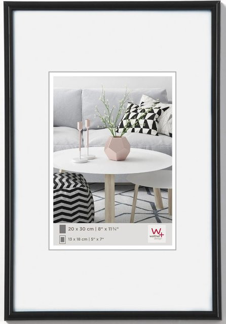 Walther Design Galeria Kunststoff Bilderrahmen Schwarz, B/H: 10 x 15 cm - Bild 1