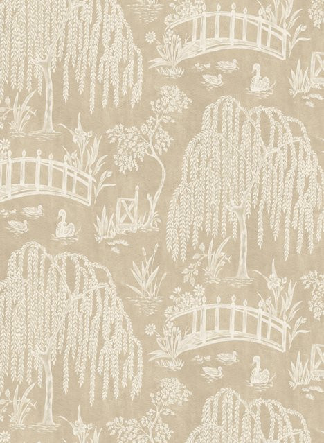 Nina Campbell Tapete Les Saules in Beige mit Weiden-Motiv - Bild 1