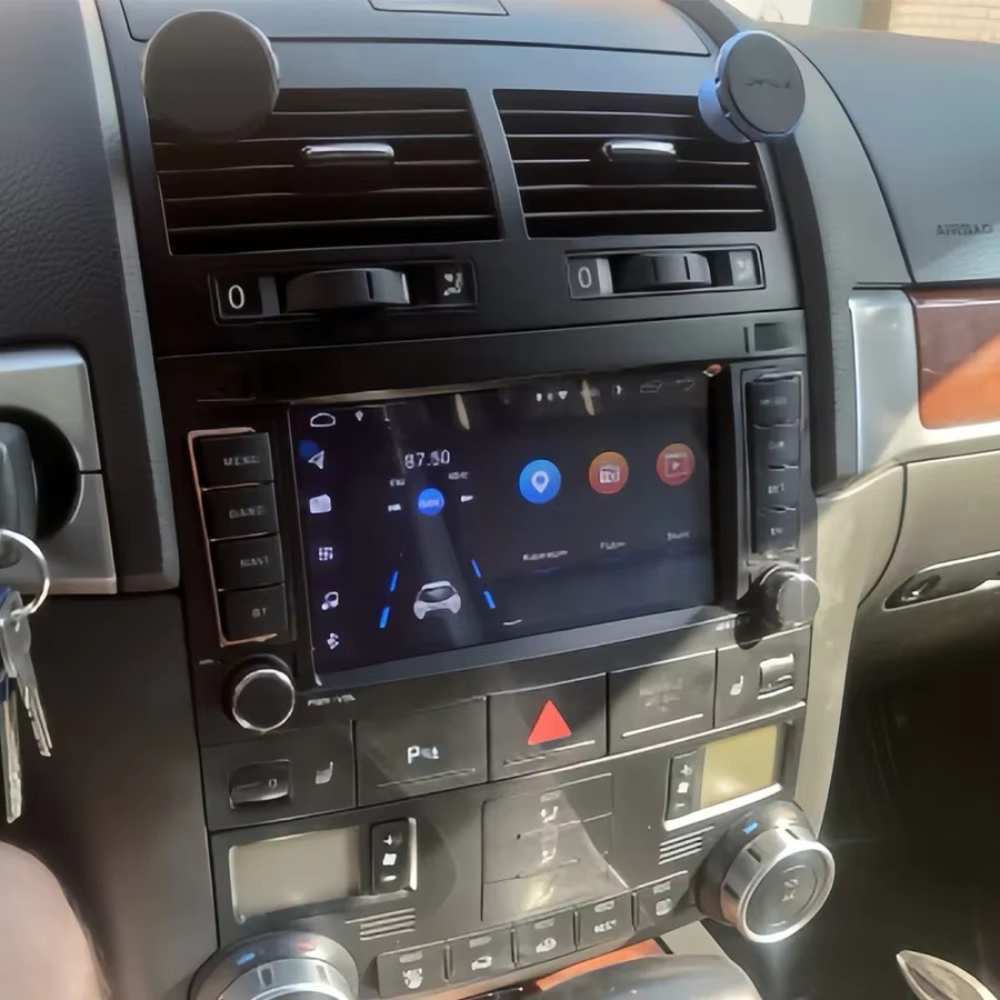 CHSTEK Multimedia Autoradio für Volkswagen Touareg 1 7L (2002-2010) und T5 mit Android Auto, Apple CarPlay, Bluetooth, WLAN, 4G und GPS in Schwarz - Bild 3