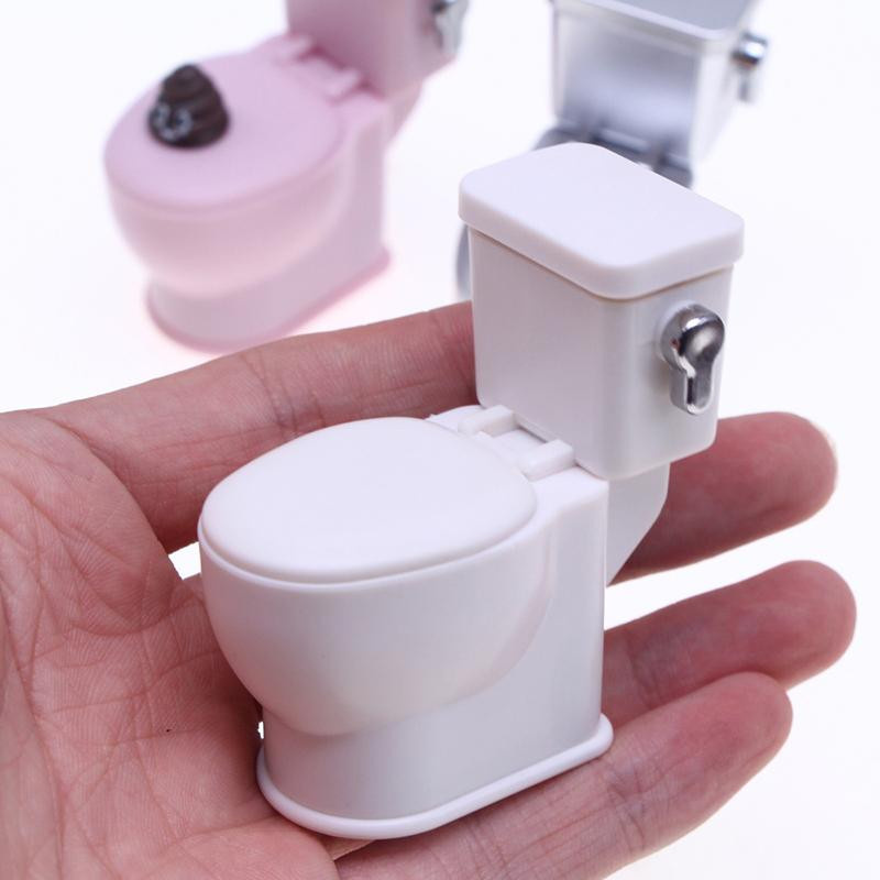 Yiran toy 1 Miniaturtoilette Puppenhaus Badezimmer Zubehör weiß - Bild 2