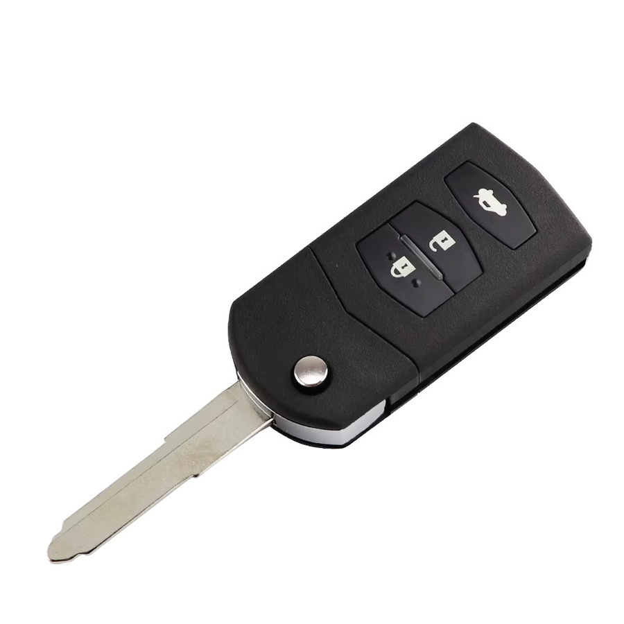YIQIXIN Fernbedienung Auto Schlüssel Shell für Mazda 2 3 5 6 Serie M6 MX5 CX5 CX7 CX9 RX8 in Schwarz mit Uncut Klinge - Bild 2