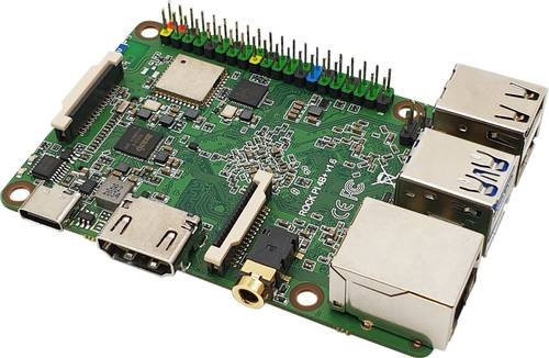Radxa Rock 4 B+ Einplatinencomputer mit 4GB RAM und 32GB eMMC, 6 x 2.0GHz, Farbe: Grün - Bild 1