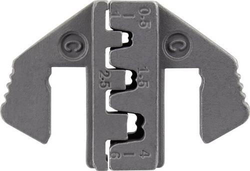 TOOLCRAFT Crimpstempel Flachstecker 0,5 bis 6mm² in Grau, passend für TOOLCRAFT PZ-500 Zangen - Bild 1