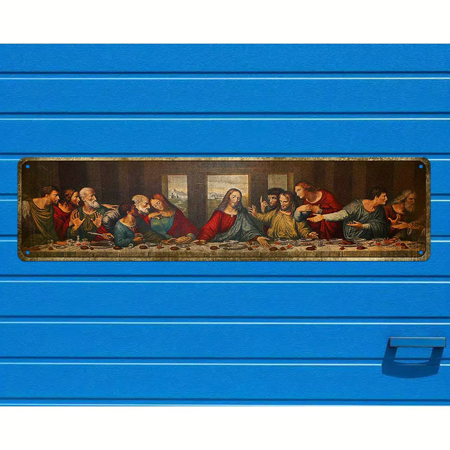 HELLOYOUNG Retro Metall-Blechschild Wanddekoration für Restaurant Bar Café, B/H: 40,64 x 10,16 cm - Bild 2