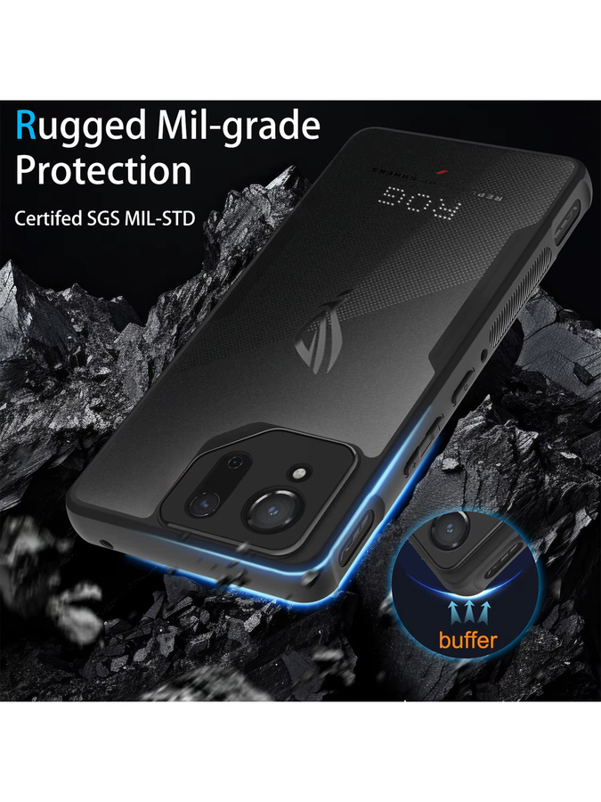 Transparente TPU-Hülle für ASUS ROG Phone 9 mit Stoßschutz und Linsenschutz - Bild 3