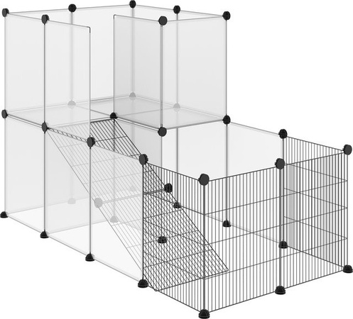 Pawhut Kleintierkäfig mit 27 transparenten Paneelen