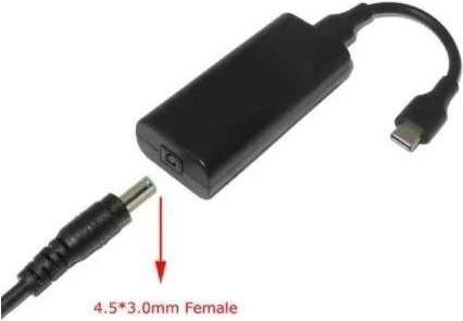 CoreParts MBXUSBC-CO0006 Kabeladapter USB-C auf 4.5*3.0 mm in Schwarz - Bild 1