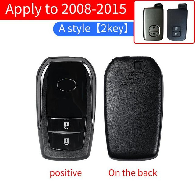 Schlüsselhülle für Toyota Land Cruiser 200 und Prado 150 (2008-2021), Upgrade Zubehör für 2/3/4 Tasten, Schwarz - Bild 1