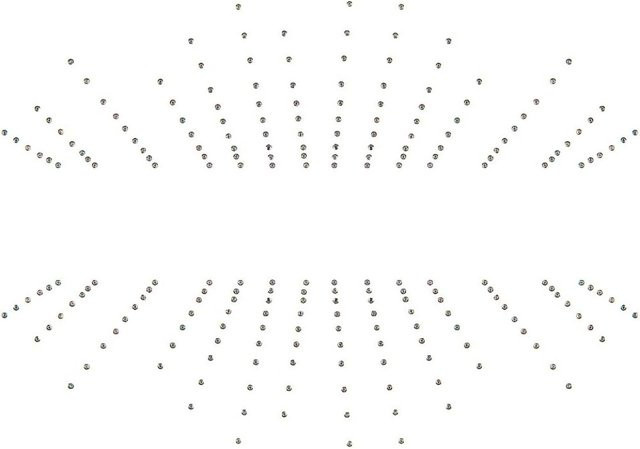 12er-Set Glitzer-Strass-Aufnäher zum Aufbügeln in Transparent mit runden Hotfix-Punkten zur Verzierung deiner Kleidung - Bild 1