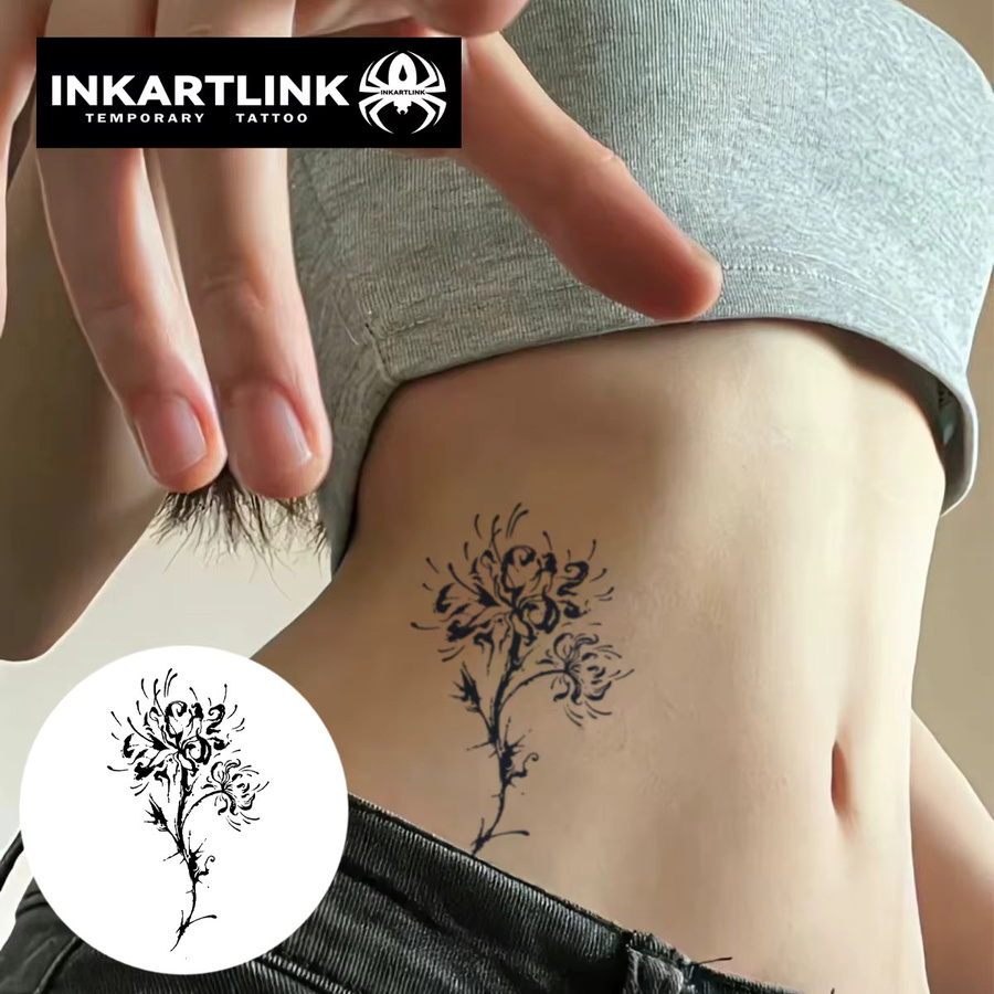 Blumen des anderen Ufer Temporäre Tattoo-Aufkleber, wasserfest, semi-permanent - Bild 2