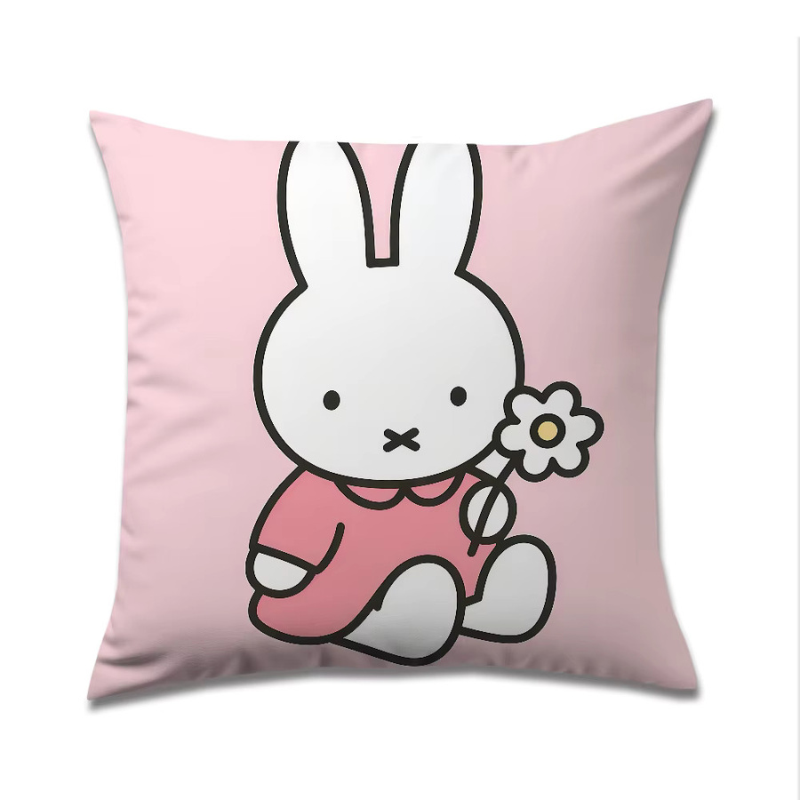 Kawaii Miffy Kissenbezug mit Grafikprint für Sofa und Dekoration, quadratisch, Breite: 30 cm, Höhe: 30 cm - Bild 5