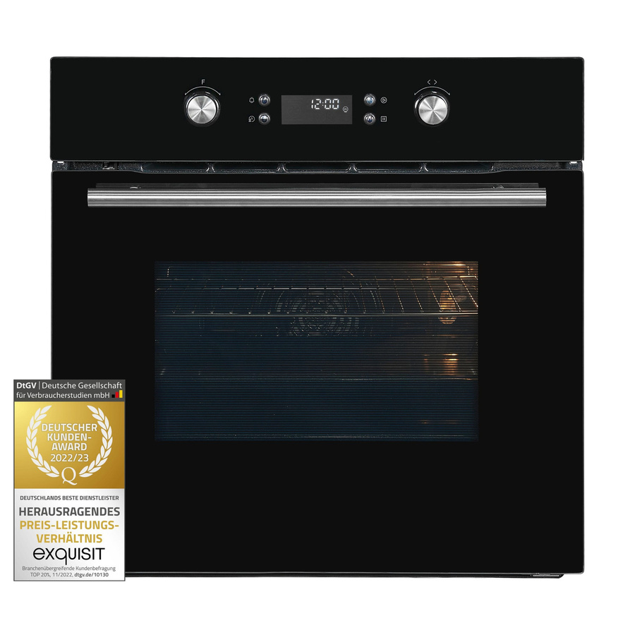 Exquisit Einbaubackofen EBEP697-H-030 Schwarz mit 70 l Volumen - Bild 5