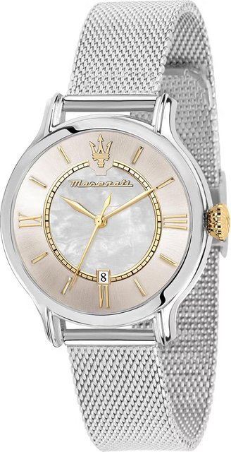 Maserati Damenuhr, Quarz, Edelstahl, Silber, 34 mm, 10 ATM - Bild 1