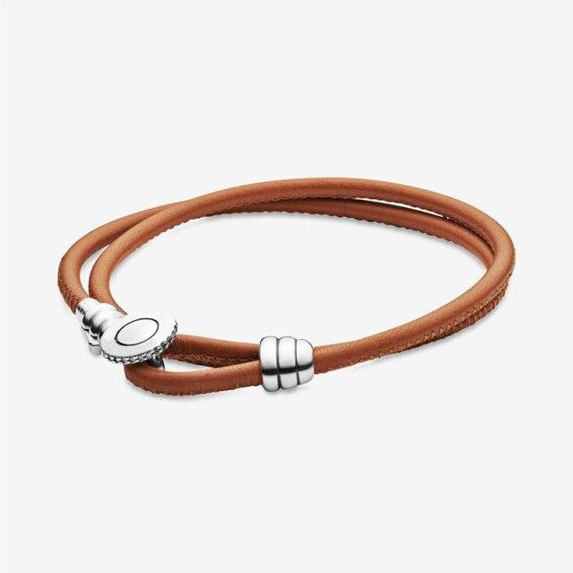 LoveRight Armband Echtleder, 925 Silber, brown, Damen - Bild 1