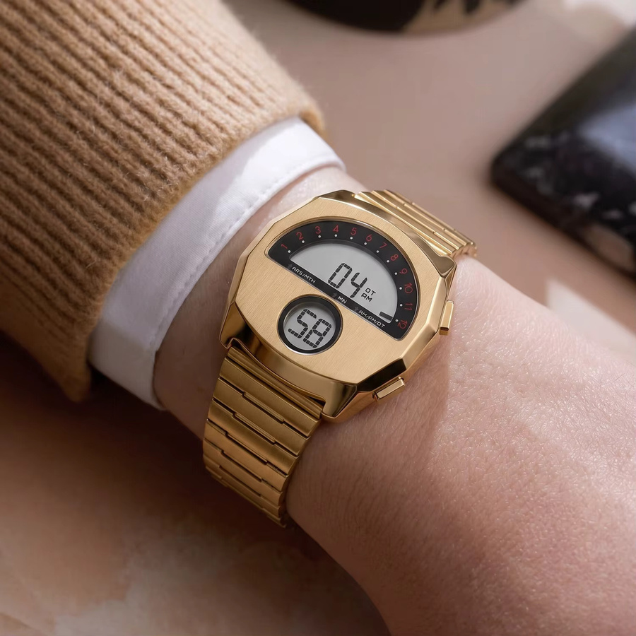 CILOA Digitaluhr, Edelstahl, Gold, Unisex - Bild 4