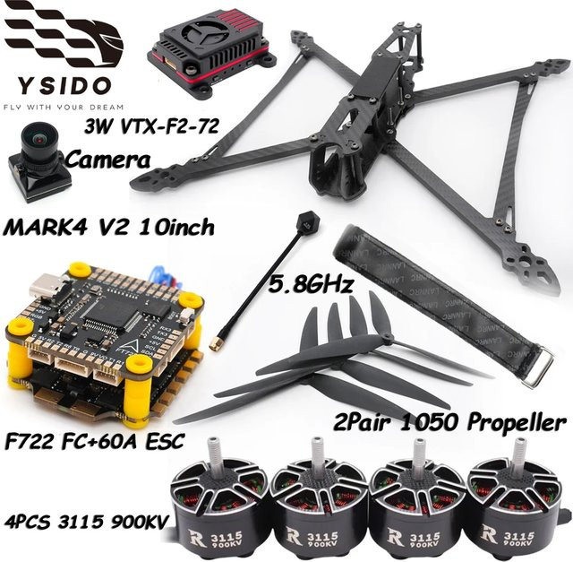 YSIDO Mark4 V2 FPV Drohne, Set / Bundle, Schwarz - Bild 1