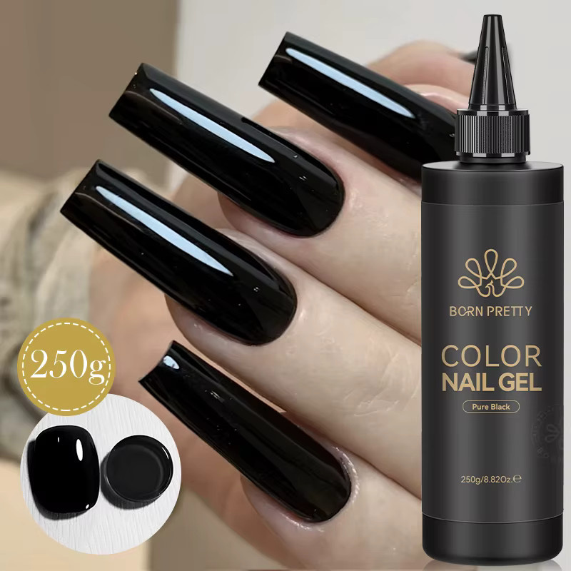BORN PRETTY Gel-Nagellack, schwarz-weiß, glänzend, 250 g - Bild 2