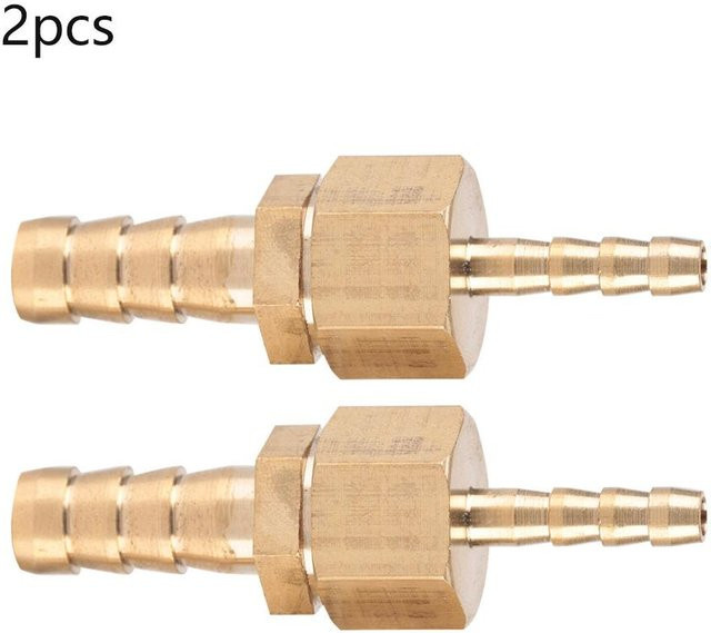 2 Stück Fishine Messing-Fitting Schlauchanschluss Reduzierstück Verbinder in Beige/Gold, Durchmesser: 41 mm - Bild 1