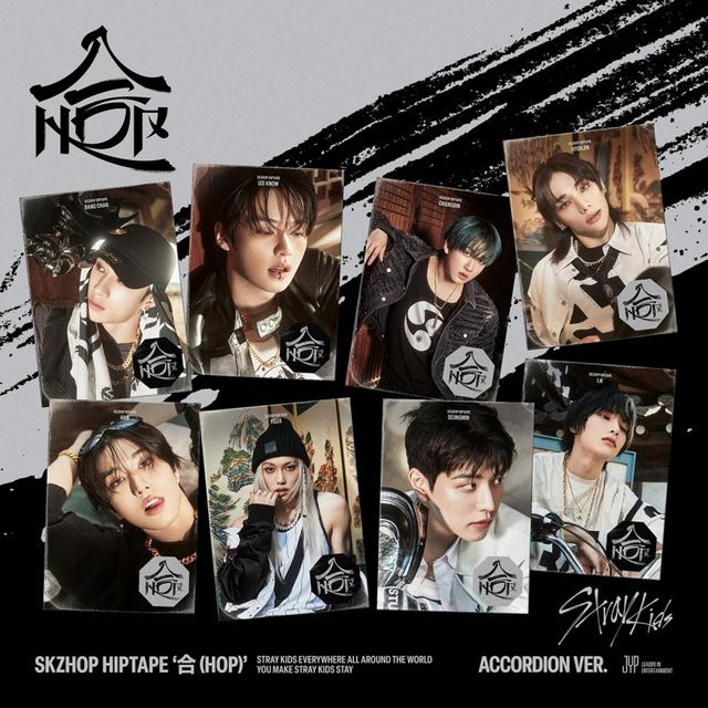 Stray Kids SkzHop Hiptape Hop Akkordeon Version Musikalbum in Schwarz und Multicolour von Withmuu Kpop - Bild 1