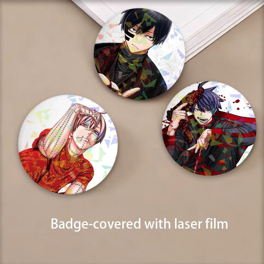 Brosche Anime, Weißblech, Unisex - Bild 3