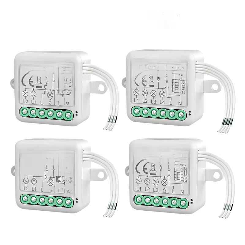 HIMOJO Smart Switch Modul WLAN Zigbee Tuya App-Steuerung für Alexa, 1/2/3/4-fach Beleuchtungsschalter, Weiß - Bild 2