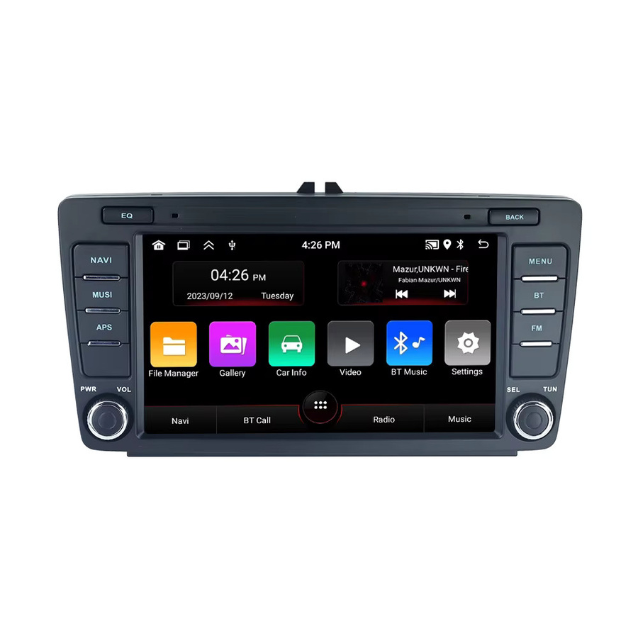 STRONGNAVI 8 Zoll Android 15 Autoradio für Skoda Octavia 2 A5 2004-2013 mit GPS, Carplay und Android Auto, Schwarz - Bild 5