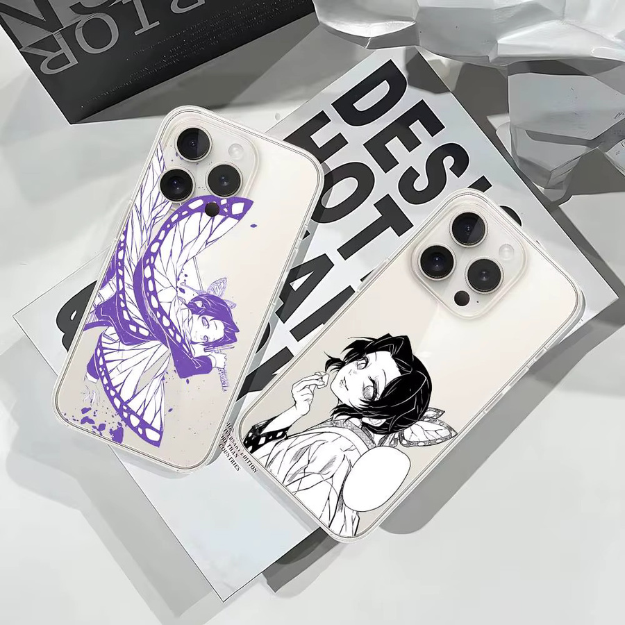 Stoßfeste transparente Handyhülle mit S-Shinobu K-Kocho Design für iPhone 17 16 15 14 13 12 11 Pro Max Plus - Bild 2