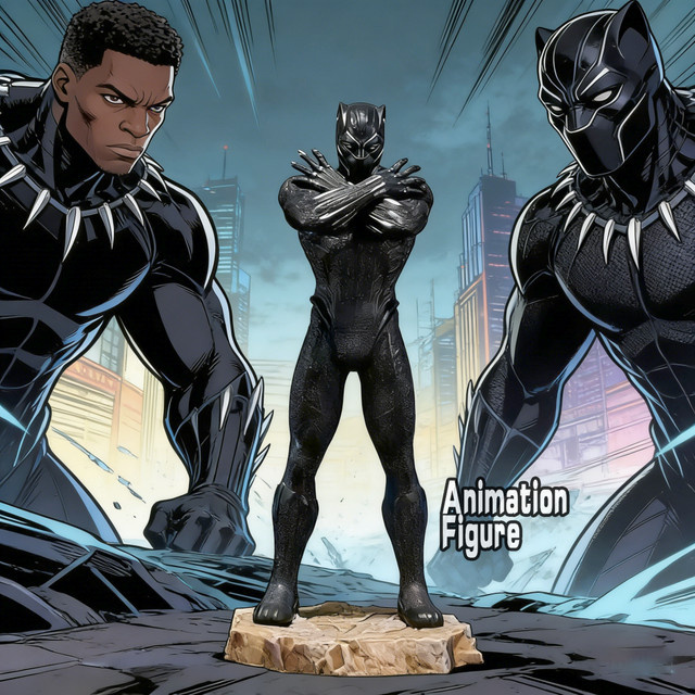 Bandai Marvel The Avengers Black Panther Iron Man, Actionfiguren, 23 cm - Bild 1